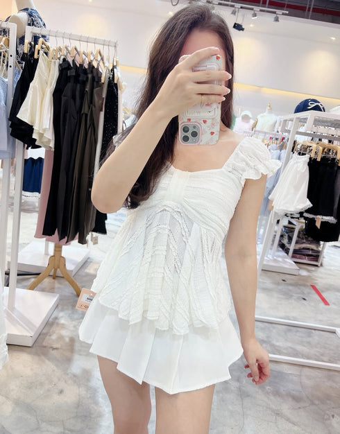 Sweetheart Neck Sleeveless Peplum Tops